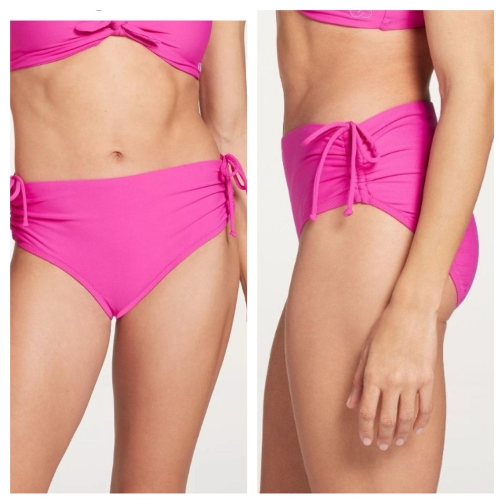 💵Calia by Carrie Underwood Women’s Ruched Swim Bottom in Fushia Size XS/Small